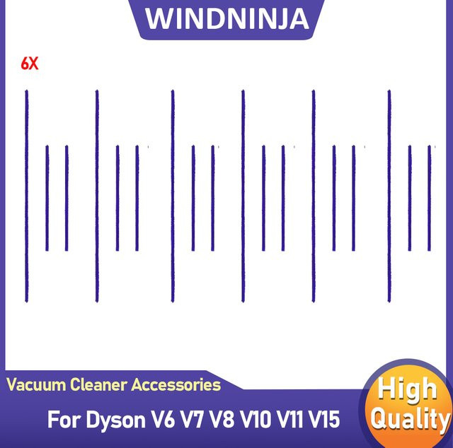 Dyson Ersatzset mit weichen Plüschstreifen in Purple für V6 V7 V8 V10 V11 V15 Staubsauger - Bild 1