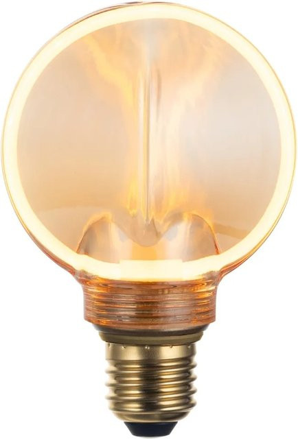 ENOVALITE LED Filament Leuchtmittel Circle E27 Dimmbar Bernstein Gold Warmweiß - Bild 1