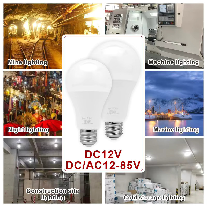 GOT LIANG LED-Glühbirne E27 Niederspannungslicht DC/AC 12V-85V in Weiß - Bild 3