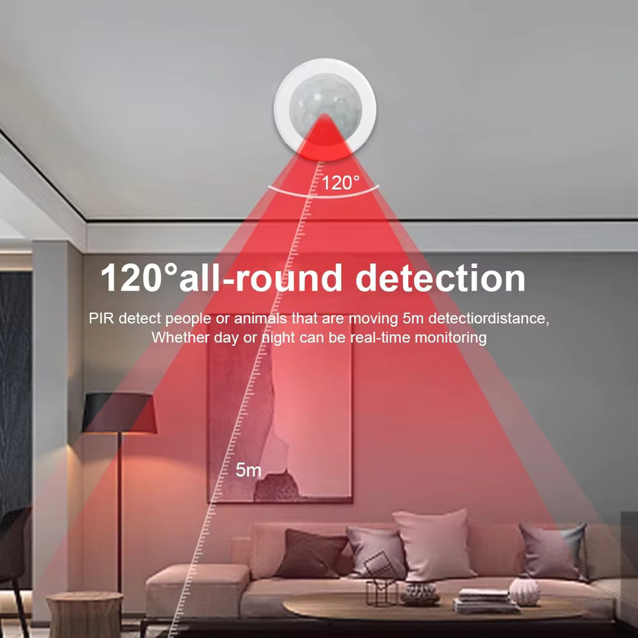 Ewelink Zigbee PIR-Bewegungssensor in Weiß für deine Heimsicherheit mit Infrarot-Erkennung und App-Benachrichtigung - Bild 3