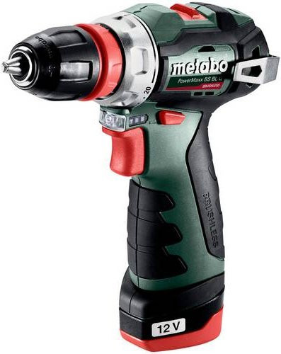Metabo PowerMaxx BS BL Q Akku-Bohrschrauber 12V in Grün mit 2x 2Ah Li-Ion Akkus und Kunststoffkoffer - Bild 1
