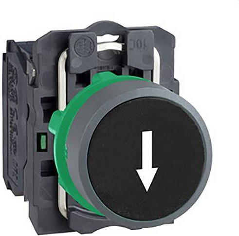 Schneider Electric XB5AA3351C0 Drucktaster aus Kunststoff, tastend, Schwarz und Grau, 22mm - Bild 1