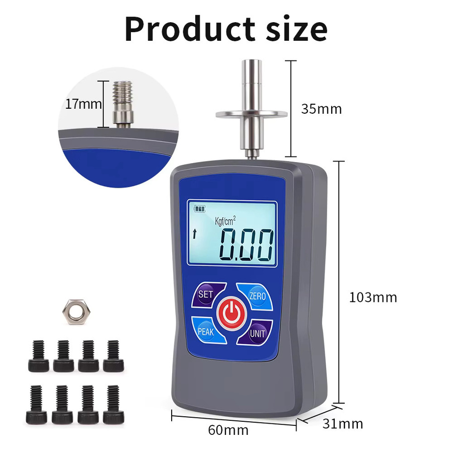 Digitales Fruchthärteprüfgerät JUANJUAN Fruchtpenetrometer Durometer in Grau für Birnen, Trauben und Orangen mit Messbereich 0,2 bis 30 kgf - Bild 5