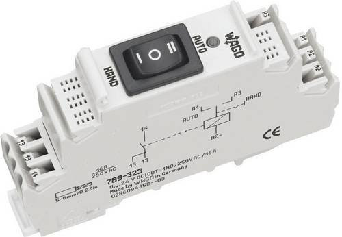 WAGO 789-323 Industrierelais mit 24 V/DC Nennspannung, 16A Schaltstrom und 1 Schließer in Weiß - Bild 1