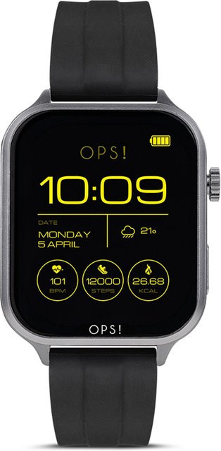 OPS!SMART Smartwatch, Aluminium, 41.5 mm, Schwarz, Unisex - Bild 1