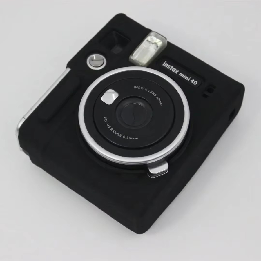 Fujifilm Instax Mini 40 Kamera Tasche aus weichem Silikon in Schwarz, wasserdicht und staubdicht - Bild 2