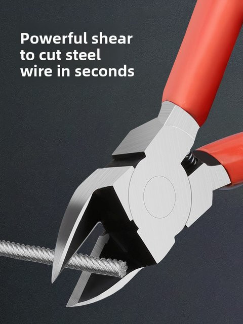 Präzisions-Seitenschneider als scharfe Diagonal-Schneidezange für Metall, Draht, Kabel, Kunststoff und Elektronikreparatur für Profis - Bild 1