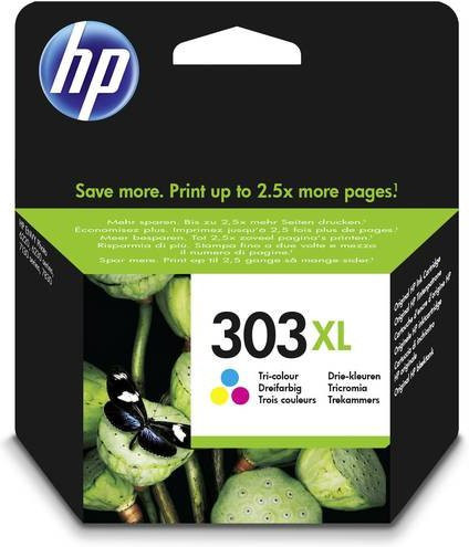 Original HP Tintenpatronen 303XL Tripack Cyan, Magenta, Gelb T6N03AE für Inkjet-Drucker - Bild 1