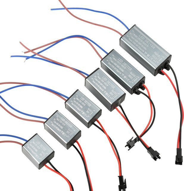 Aideepen LED-Treiber Vorschaltgerät AC85-265V 1-24W 250MA Adapter Transformator in Silber für wasserdichte Außenbeleuchtung und Flutlicht - Bild 1
