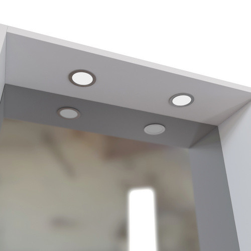 HELD MÖBEL Doppel-Waschtisch-Set DAVOS in Braun und Weiß, 9-teilig mit LED-Beleuchtung und Soft-Close-Türen, B/T/H: 120 x 47 x 64 cm - Bild 2
