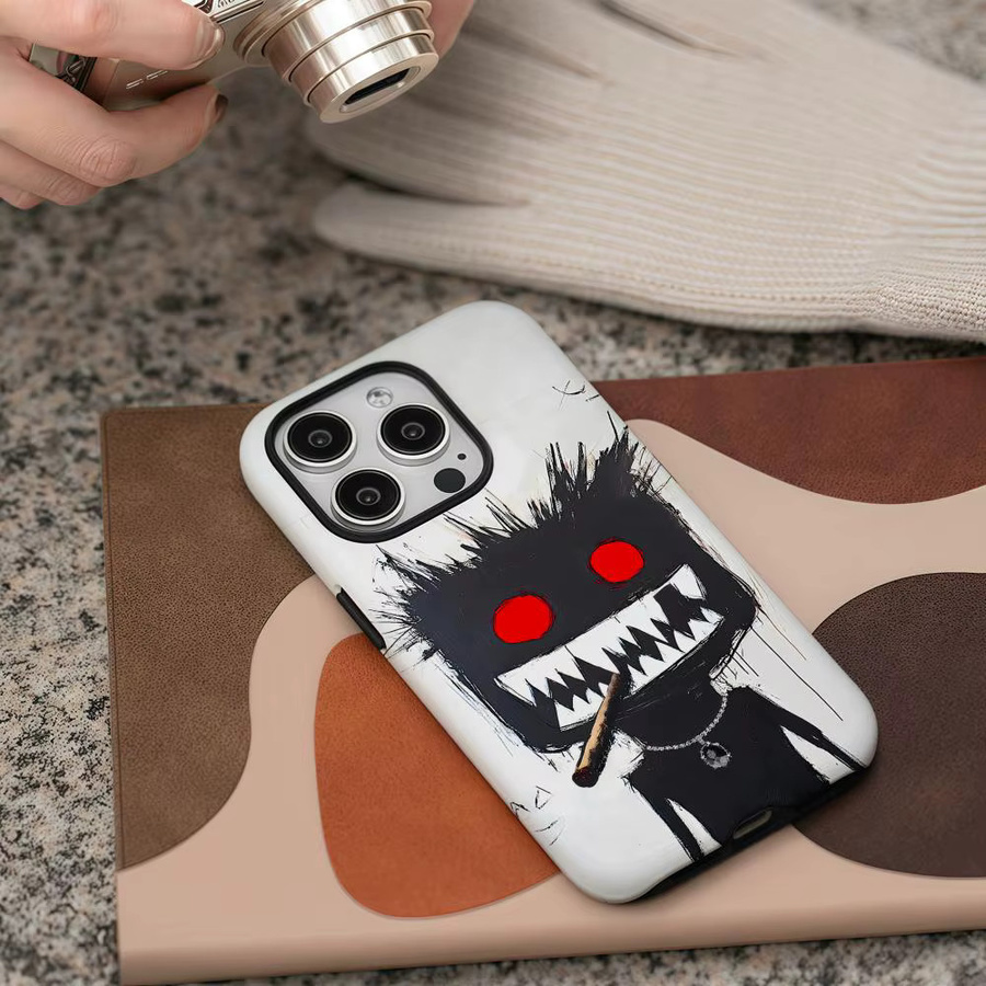 SALGOAT E-ElGrandeToto Handyhülle für iPhone 17 16 15 14 13 12 Pro Max Plus mit glänzender HD-Doppelschicht-Flüssigkeitshartschale in Weiß - Bild 6