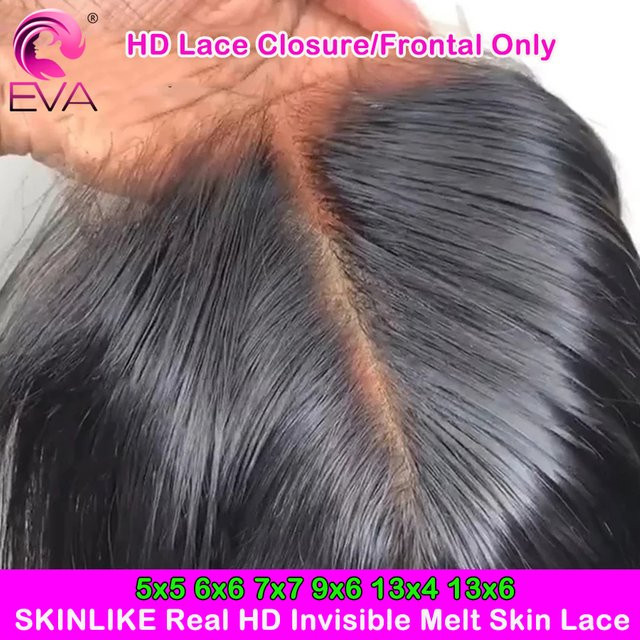 Eva Hair HD-Spitzenfrontverschluss, Echthaar, Glattes Haar - Bild 1
