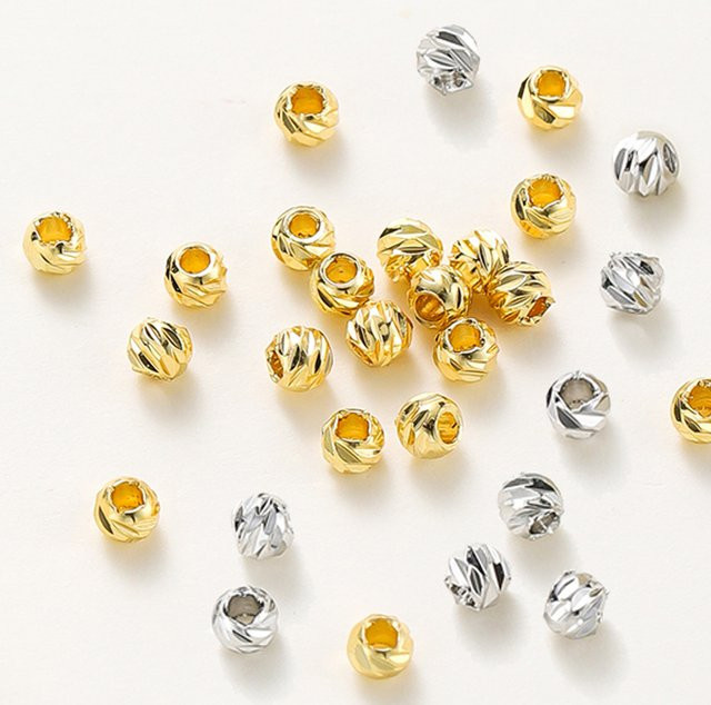 St.kunkka Perlen Ohrring Halskette, 18K Gold überzogen, Gestreifte Cut Blume, Groß - Bild 1