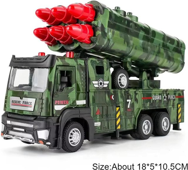 Linyi toy car Drohnenstart Militärische Raketenwerfer, Spielzeugauto, 1:32, ab 14 Jahre - Bild 1