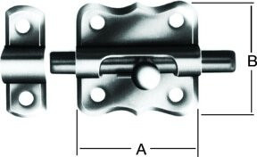 VORMANN Grendelriegel mit Schlaufe aus Stahl, verzinkt, Farbe: Silber, B: 47 mm, L: 47 mm - Bild 1