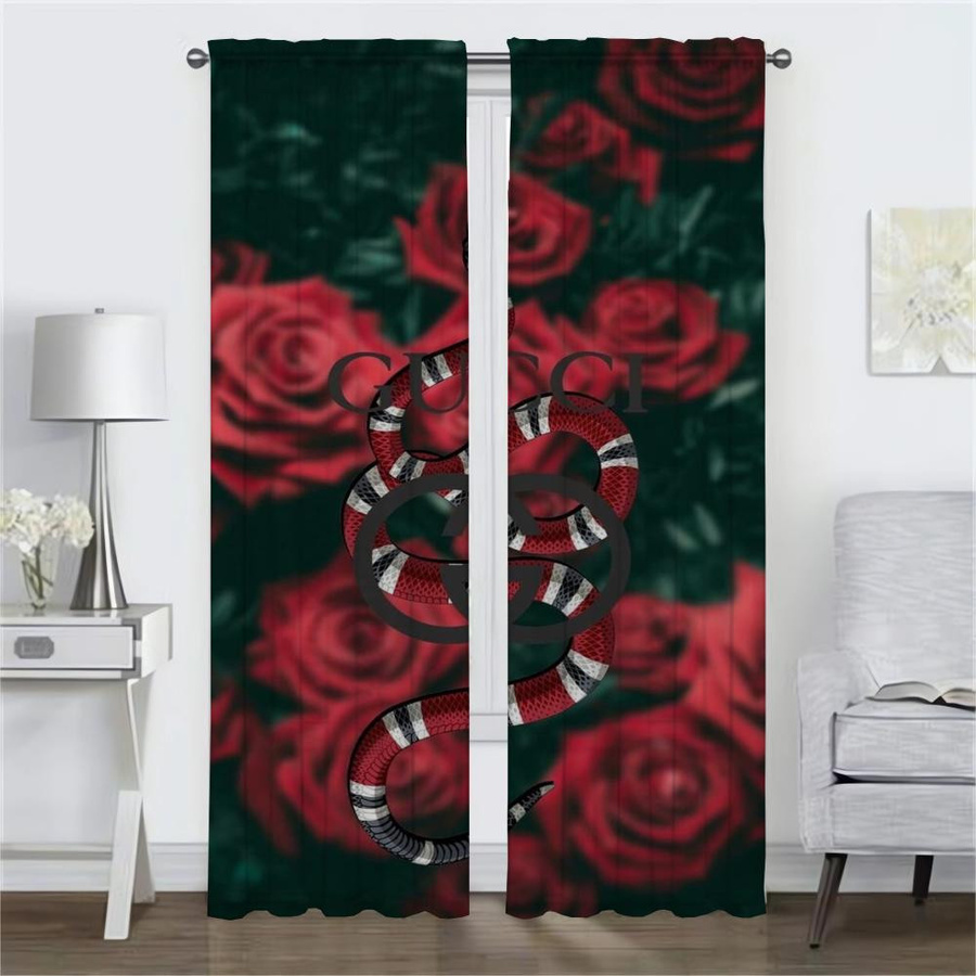 Elegante Verdunkelungsvorhänge von Household supplies MH für Wohnzimmer und Küche, 2 Paneele, Mehrfarbig, Breite: 50 cm, Höhe: 70 cm - Bild 1