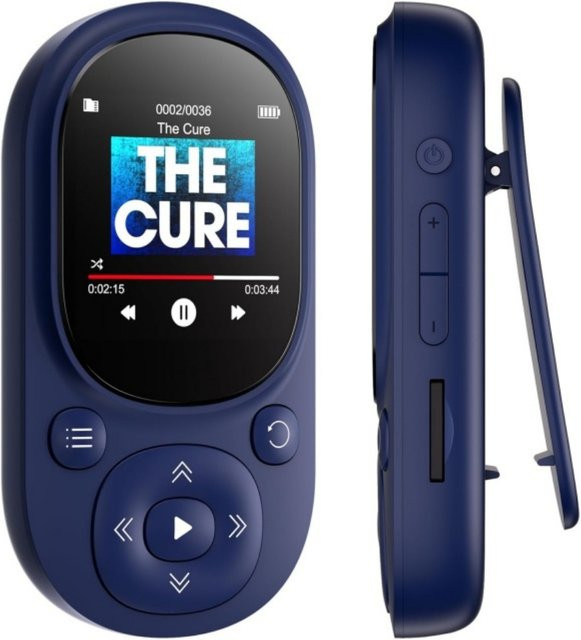 MECHEN Mini MP3-Player mit 32GB Speicher, Bluetooth 5.3, FM-Radio und Aufnahmefunktion, Tragbarer Musik-Player in Blau - Bild 1