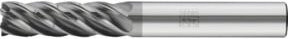 PFERD VHM-Fräser Universal mit 5 Schneiden und Spanteiler, Ø 10 mm, Radius 0,5 mm, AlCrN beschichtet, Farbe: Silber - Bild 1