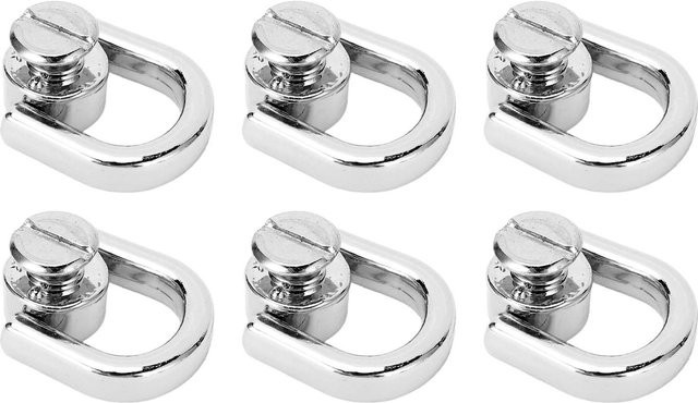20 Stück GoolRC D-Ringniete aus Zinklegierung und Stahl in Grau und Silber, Knopfkugelniet mit Gewinde für Leder, 16 x 9,5 mm - Bild 1