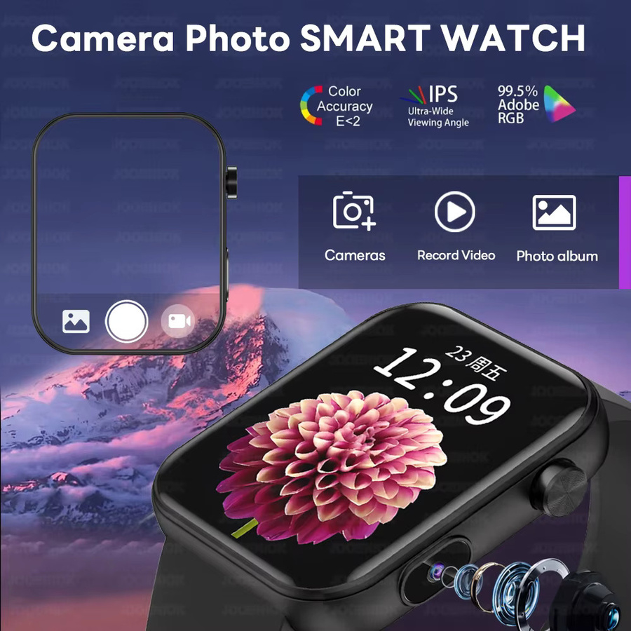 Jooeniok Smartwatch, Schwarz, Silikon, Unisex - Bild 4