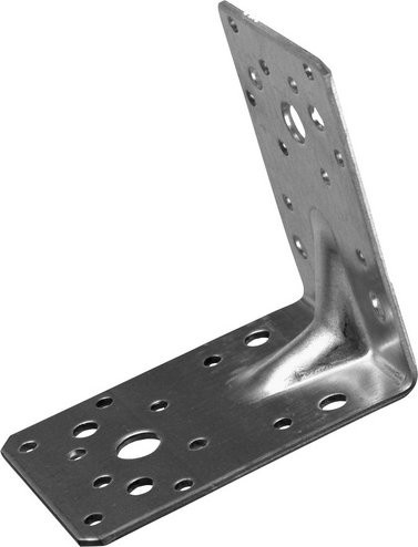 Connex Winkelverbinder aus verzinktem Stahl, silberfarben, 25 Stück - Bild 1