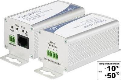 Renkforce 2er Set Netzwerkverlängerung 2-Draht in Weiß mit bis zu 400 m Reichweite und 100 MBit/s (RF-2982884) - Bild 1