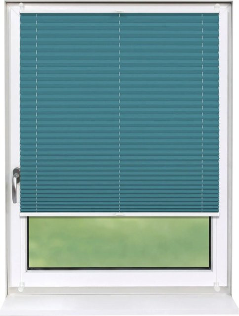 Deco-Raum Plissee Basic Klemmfix in Petrol, blickdicht, Breite: 120 cm, Höhe: 150 cm - Bild 1