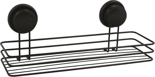 MSV Duschregal Mega Ventouses aus Stahl in Mattschwarz B/T/H: 35,2 x 14 x 13 cm - Bild 1