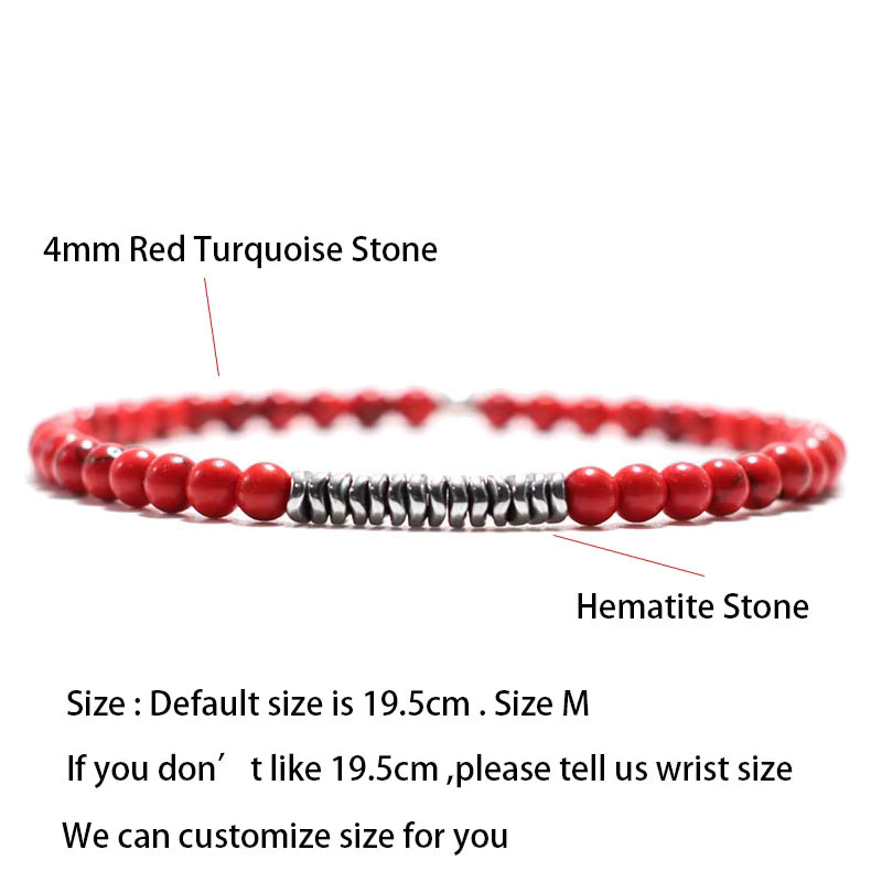 Armband, Hämatit, Perle, Schwarz, Herren - Bild 2
