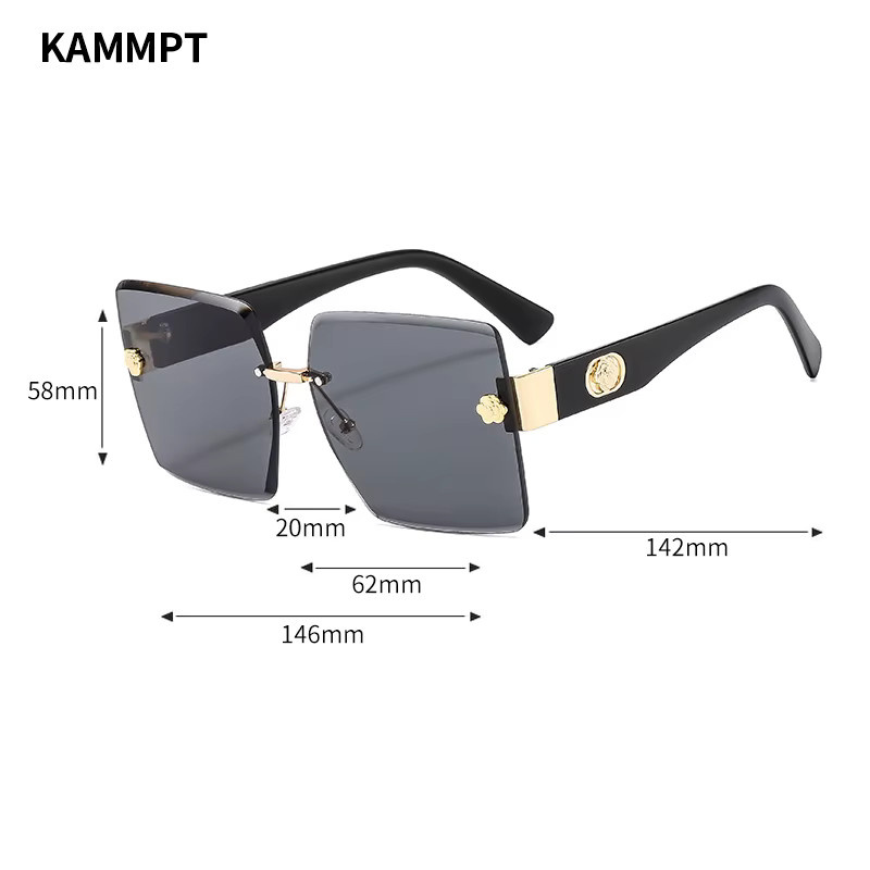 KAMMPT Sonnenbrille, randlos, quadratisch, multicolor, Damen - Bild 3