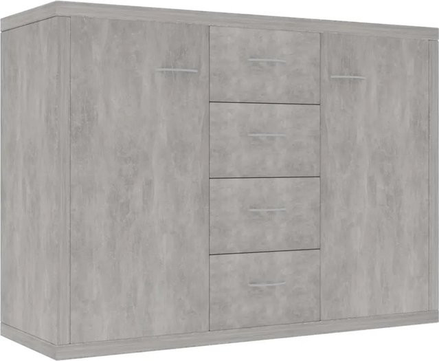 vidaXL Sideboard aus Holzwerkstoff in Betongrau, minimalistisches Design, B/T/H: 88 x 30 x 65 cm - Bild 1