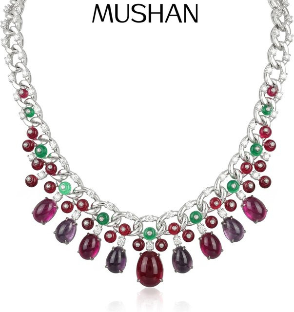 MuShan Halskette, 925 Silber, Diamant, Unisex - Bild 1
