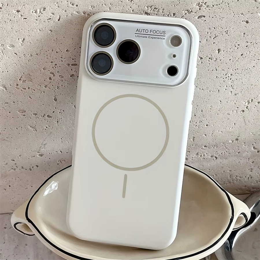 Jinitaimeik MagSafe Magnetische Silikon Schutzhülle mit Fenster für iPhone 17 Air, iPhone 16 und iPhone 15 Pro Max in Pink - Bild 2