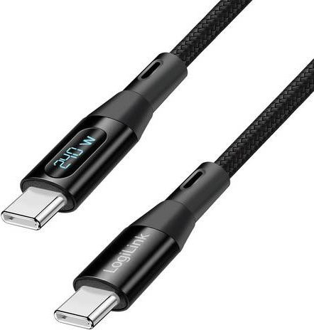 LogiLink USB-C Kabel USB 2.0 Schwarz 1m CU0446 - Bild 1