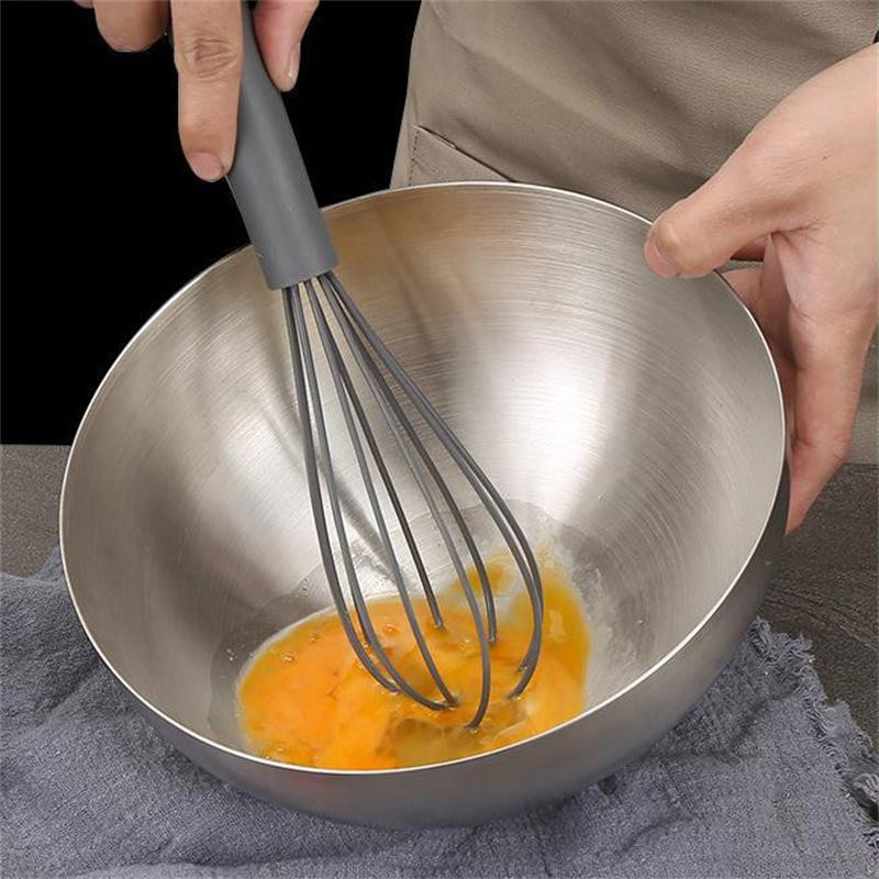 Edelstahl Obstsalatschüsseln in Silber für Suppen, Reisnudeln und Lebensmittel, Durchmesser: 15 cm, 20 cm und 25 cm - Bild 3