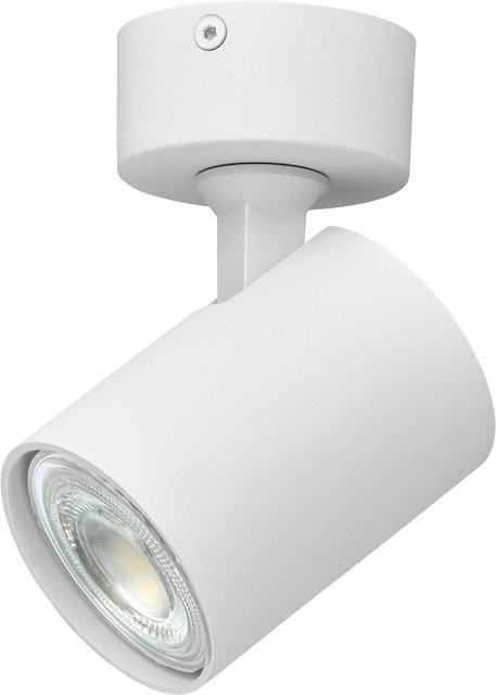 Oktaplex Bora Deckenleuchte aus Aluminium in Weiß, 1-flammig, schwenkbar, inkl. GU10 LED-Leuchtmittel, 2700K Warmweiß - Bild 1