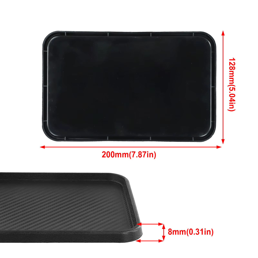 SUITU Anti-Rutsch Matte für das Auto Armaturenbrett in Schwarz, B: 20 cm, T: 12,8 cm - Bild 3