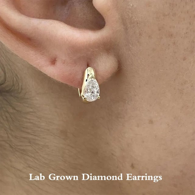 Rethyertp jewelry Ohrringe, 14K/10K Gold, Diamant, 0,8 ct - Bild 1