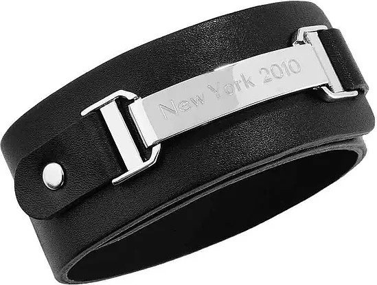 Lederarmband rover, Edelstahl, Schwarz, Damen - Bild 1