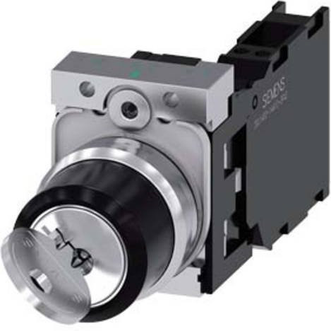 Siemens Schlüsselschalter 3SU1150-4BF11-3FA0 in Schwarz aus Metall - Bild 1
