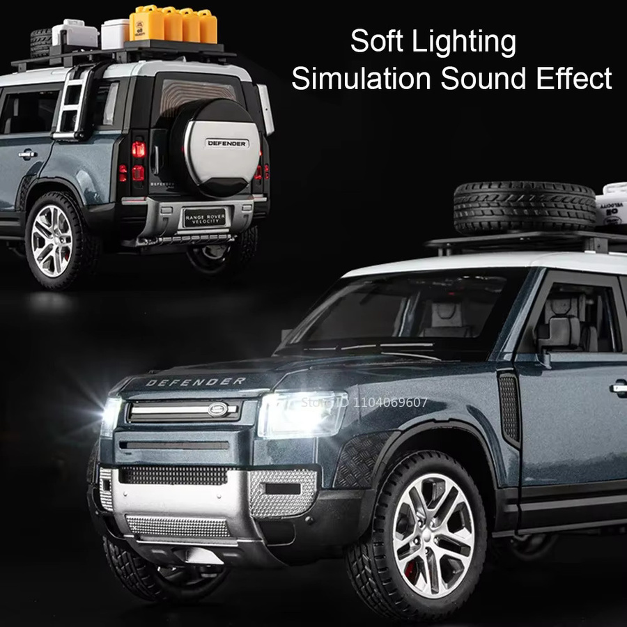 MAKEDA Land Rover Defender, Spielzeugautomodell, 1:24, Metall, mit Licht und Sound - Bild 2