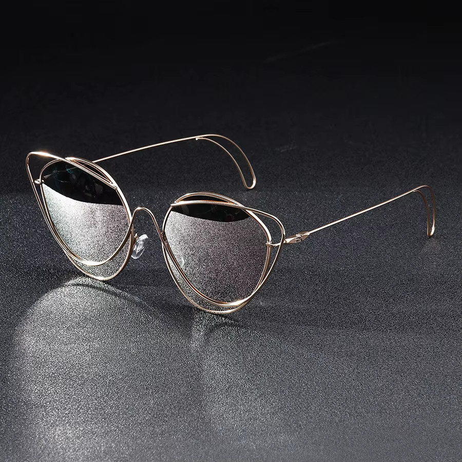 Hindfield Sonnenbrille, Vollrand, Metall, gold, Unisex - Bild 1
