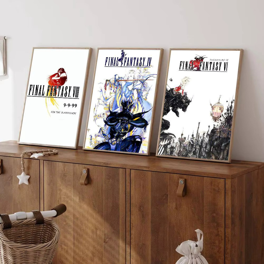 Vintage Fantasy VIII Whitepaper Poster Retro Kraftpapier Aufkleber für dein Zimmer oder Café in Weiß - Bild 4
