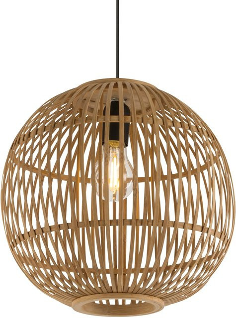 Globo Pendelleuchte Hildegard aus Bambus in Natur/Braun mit E27 Fassung - Bild 1
