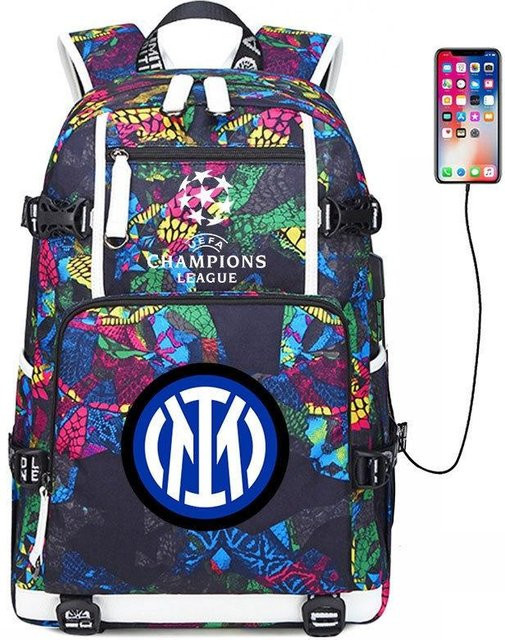 3-teiliges Schulrucksack-Set für Schüler aus Oxford-Stoff in Multicolour mit großem Fassungsvermögen von 36-55L inklusive Federmäppchen und Schultergurt - Bild 1