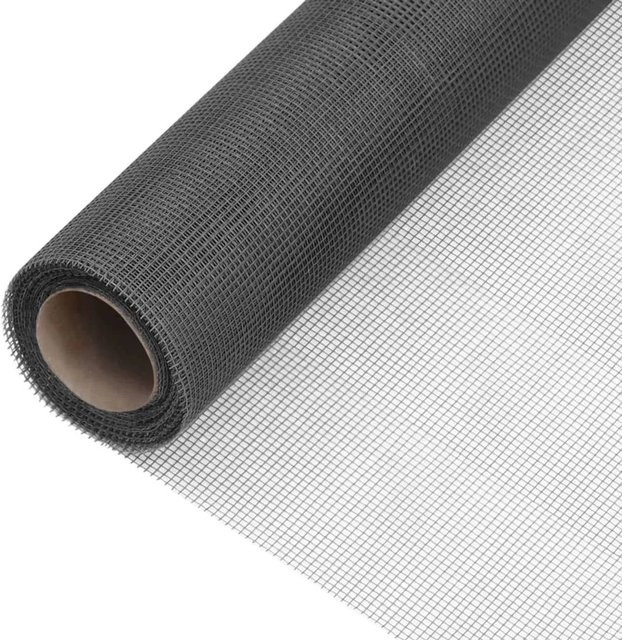 vidaXL Fliegengitter aus Fiberglas in Schwarz, Breite: 60 cm, Länge: 2000 cm - Bild 1