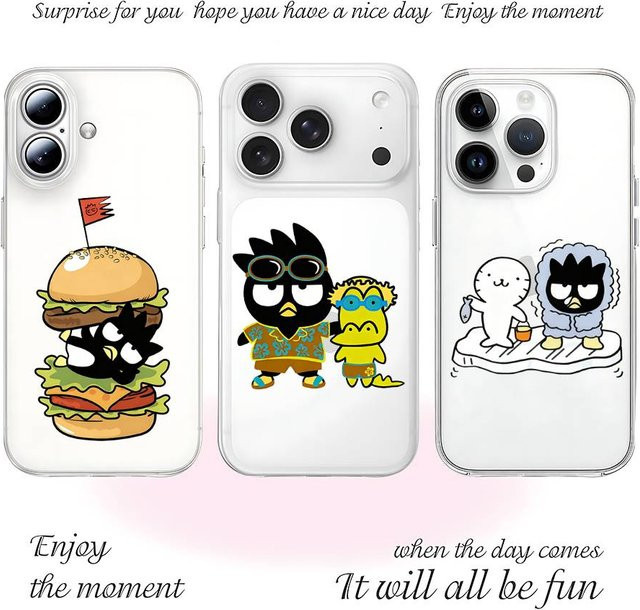 Mesuca Badtz-maru Handyhülle Transparent für iPhone 17 16 15 14 13 12 11 Pro Max Mini Plus - Bild 1