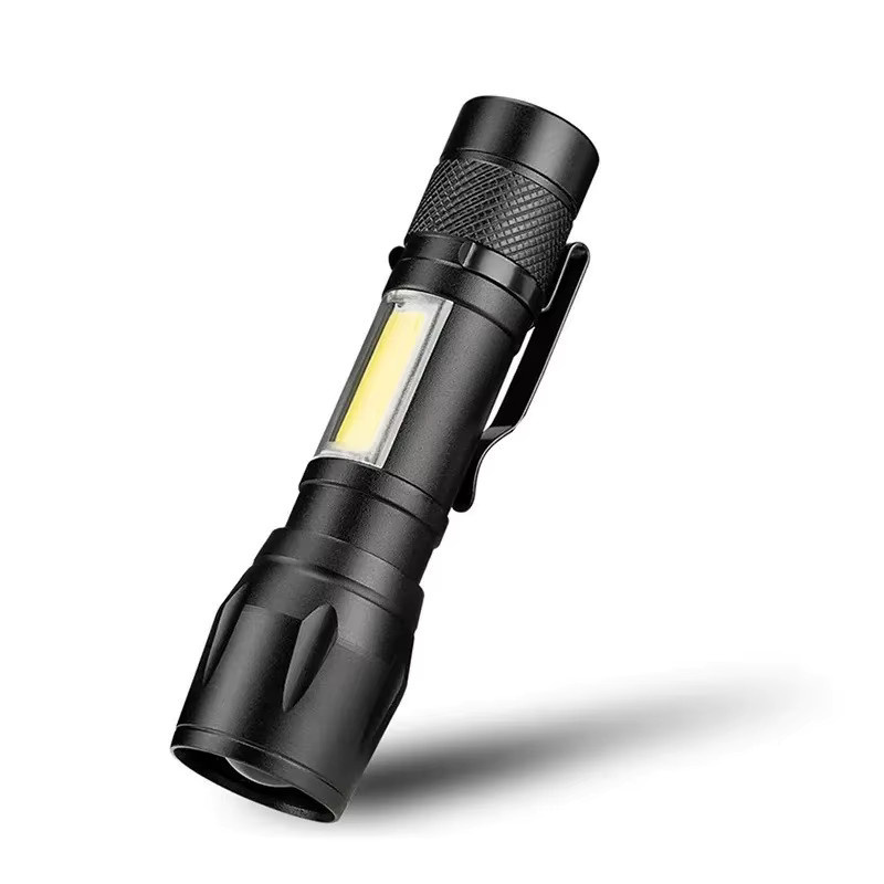 QHSPE Mini-Taschenlampe aus Aluminiumlegierung, wiederaufladbarer und zoombarer LED-Strahler für den täglichen Gebrauch - Bild 4