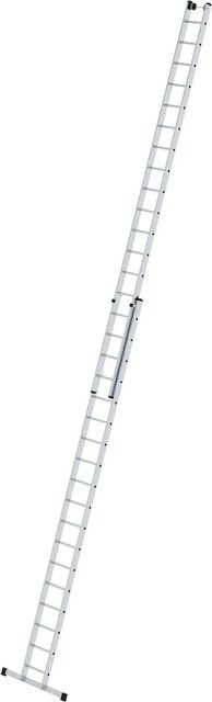PROREGAL Sprossen-Schiebeleiter 2-Teilig aus Aluminium in Silber mit Standard-Traverse, 2 x 18 Sprossen - Bild 1