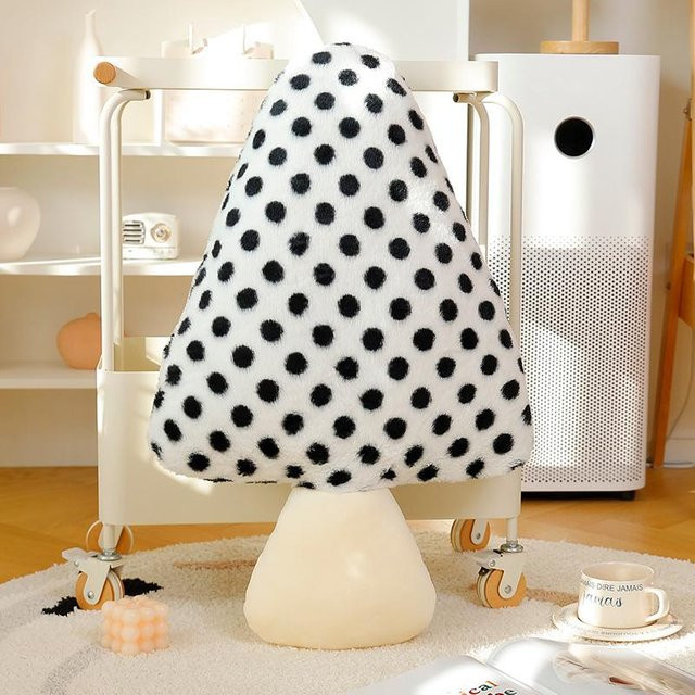 Yiran Health & Beauty Plüschkissen Pilz-Design in Bunt und Weiß, B/H: 70 x 40 cm - Bild 1